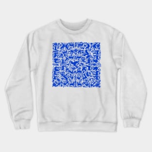 Otomi Mexican Design Blue Crewneck Sweatshirt